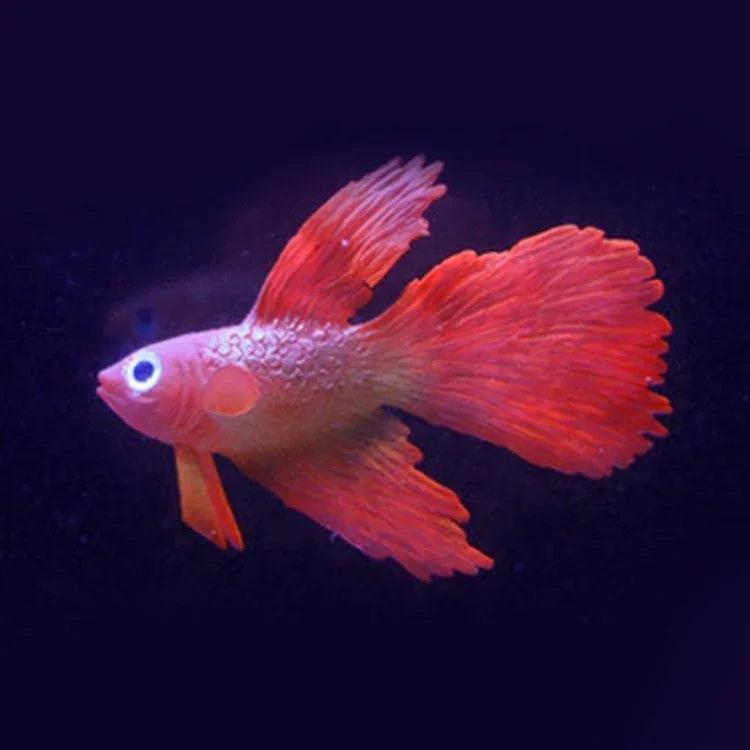 ナイトライトシミュレーション魚タンク装飾環境に優しいシリコーンカラフルな魚、1赤ベタ、2茶ベタ、3青ベタ、4青金魚、5赤金魚、6茶金魚
