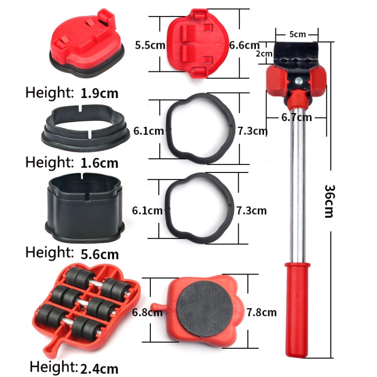 ムーバー 高さ調節可能な家具移動ツールセット プライタイプ重家具移動ローラー 13個セット、5個セット