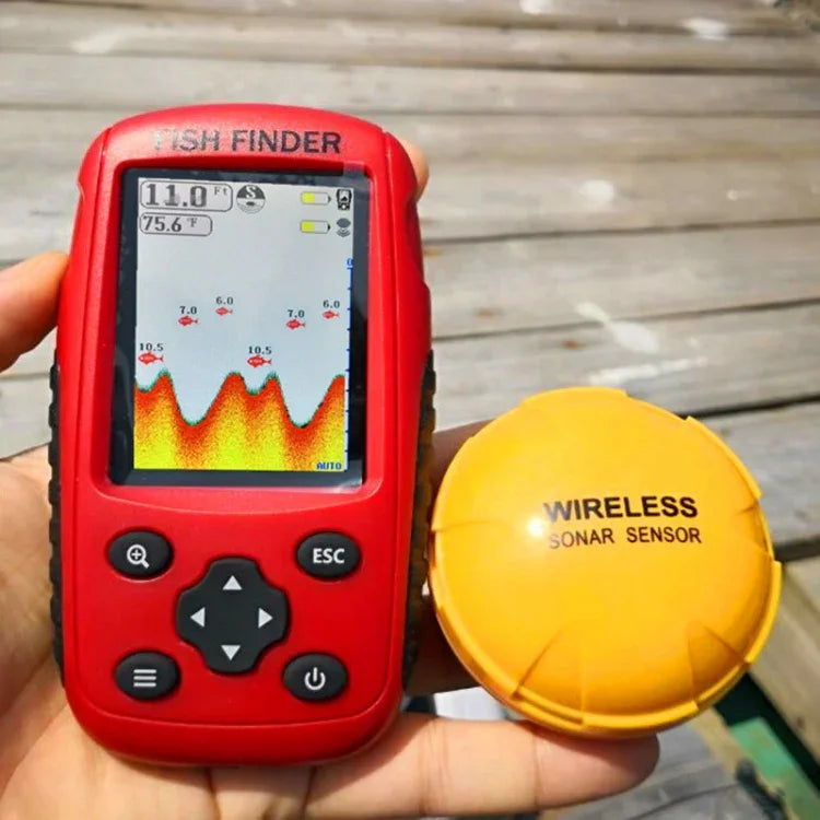カラフルHDスクリーン USB充電ドットマトリックス魚群探知機、ランダムカラー配送、HDスクリーン魚群探知機