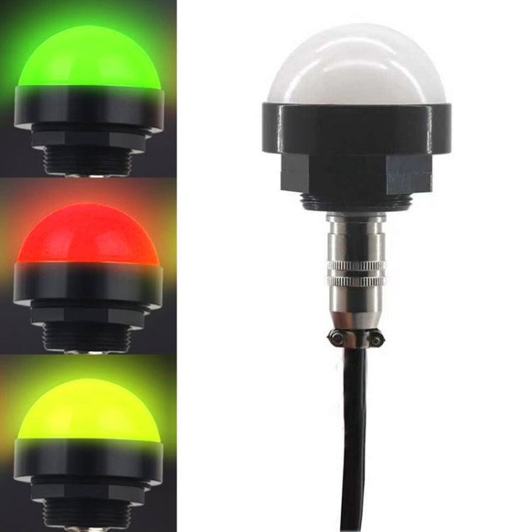 24V 安全三色警告ライト アラーム LED半球形防水インジケーター、スタイル1、スタイル2