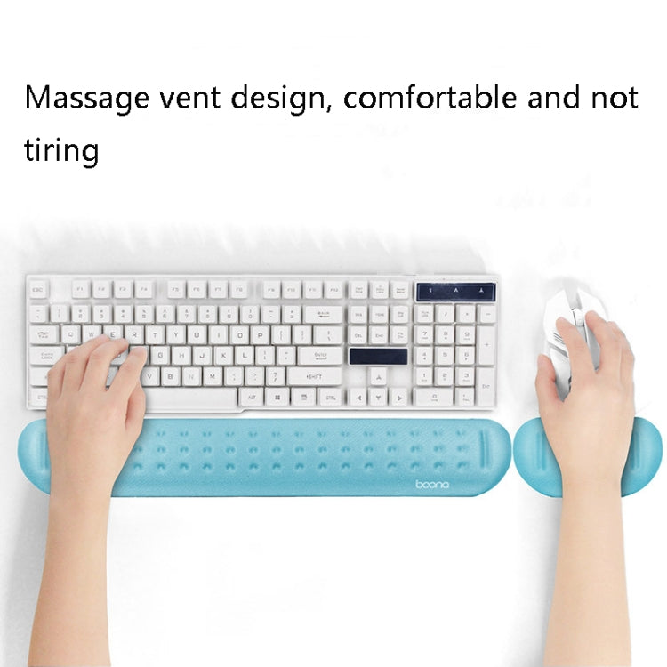 Baona シリコンメモリーコットン リストパッド マッサージホール キーボードマウスパッド, スタイル:, マウスパッド（ブルー）, マウスパッド（グレー）, マウスパッド（ブラック）, マウスパッド（ピンク）, ミディアムキーボードレスト（ブルー）, ミディアムキーボードレスト（グレー）, ミディアムキーボードレスト（ブラック）