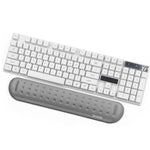 Baona シリコンメモリーコットン リストパッド マッサージホール キーボードマウスパッド, スタイル:, マウスパッド（ブルー）, マウスパッド（グレー）, マウスパッド（ブラック）, マウスパッド（ピンク）, ミディアムキーボードレスト（ブルー）, ミディアムキーボードレスト（グレー）, ミディアムキーボードレスト（ブラック）