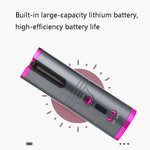 携帯用USB充電式ワイヤレスカーラー レイジー自動カールロッド 特許取得 グレー, ゴールド, グリーン, ピンク, ホワイト
