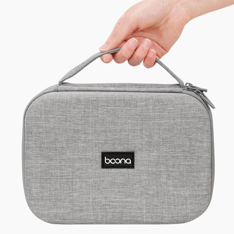 Baona BN-F011 ノートパソコン電源ケーブルデジタル収納保護ボックス、グレー、ブラック、特大グレー、特大ブラック