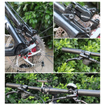 Meroca M800 自転車ブレーキ マウンテンバイク用ユニバーサル両側油圧ディスクブレーキ、スタイル：1ペア油圧ブレーキ、1ペア油圧ブレーキ＋1ペアディスクブレーキ、右前800mm、左後1400mm、右前800mm＋ディスクブレーキ