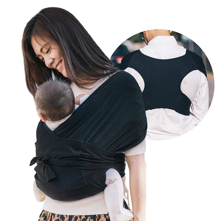 Baby Carrier Double Shoulder Front Holding Baby Carrier Portable Baby X Carrying Bag,Size:, M (Black), L (Black), M (Gray), L (Gray)