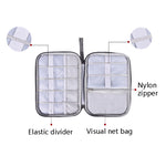 Data Cable Storage Box Waterproof Digital Package Charging Earphone Storage Box U Disk Multi-Function Finishing Box, Black, Grey, Violet, Red Wine, Sky Blue, Navy