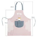 家庭用キッチン防水・防油エプロン かわいい料理用作業エプロン 色：フーディーライトピンク（普通）、フーディーライトピンク（普通）