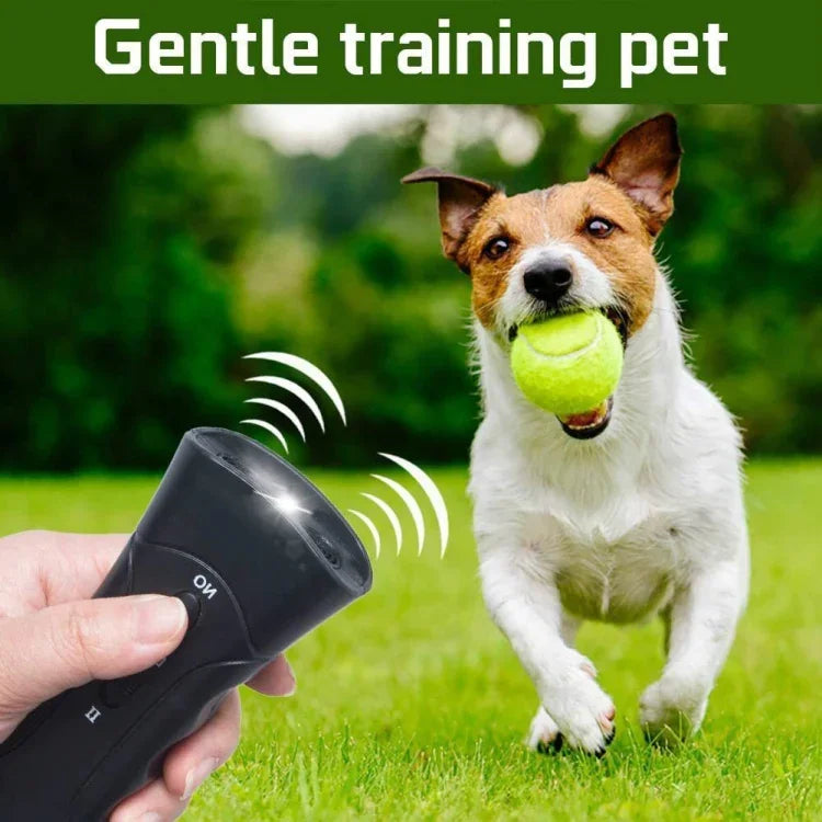 LEDフラッシュライト 超音波犬撃退器 ポータブル犬トレーナー, シングルヘッド ブラック, シングルヘッド イエロー, ダブル ブラック