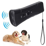 LEDフラッシュライト 超音波犬撃退器 ポータブル犬トレーナー, シングルヘッド ブラック, シングルヘッド イエロー, ダブル ブラック