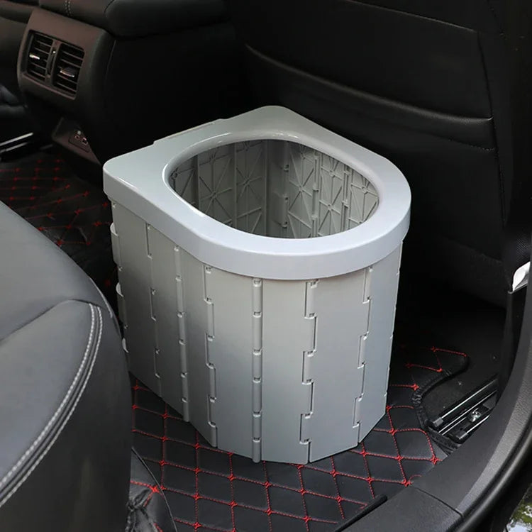 車用トイレ一体型ポータブル折りたたみトイレ 自動運転ツアーアウトドアキャンプトイレ、車用トイレ（ライトグレー）、車用トイレ（ブラック）