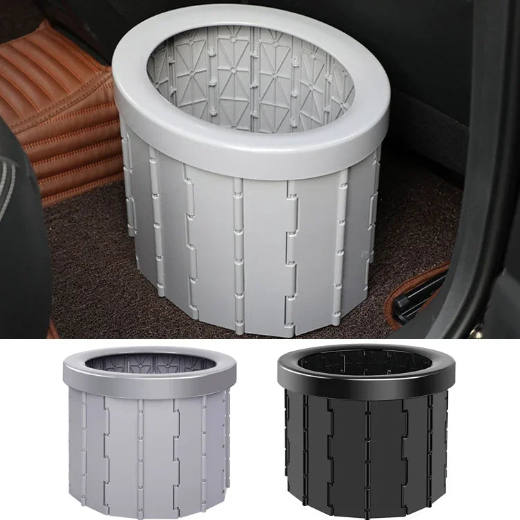 Folding Toilet Travel Car Toilet With Cover Indoor Portable Emergency Camping Toilet, Folding Toilet(Black), Folding Toilet(Grey)