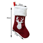 Embroidered Christmas Stocking Pendant Candy Gift Bag, Style A, Style B, Snowflake, Tree