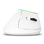 DELUX M618C 6キー 1600 DPI RGB 縦型 ワイヤレス Bluetooth デュアルモードマウス, M618C（ホワイト）, M618C（ブラック）