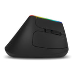 DELUX M618C 6キー 1600 DPI RGB 縦型 ワイヤレス Bluetooth デュアルモードマウス, M618C（ホワイト）, M618C（ブラック）