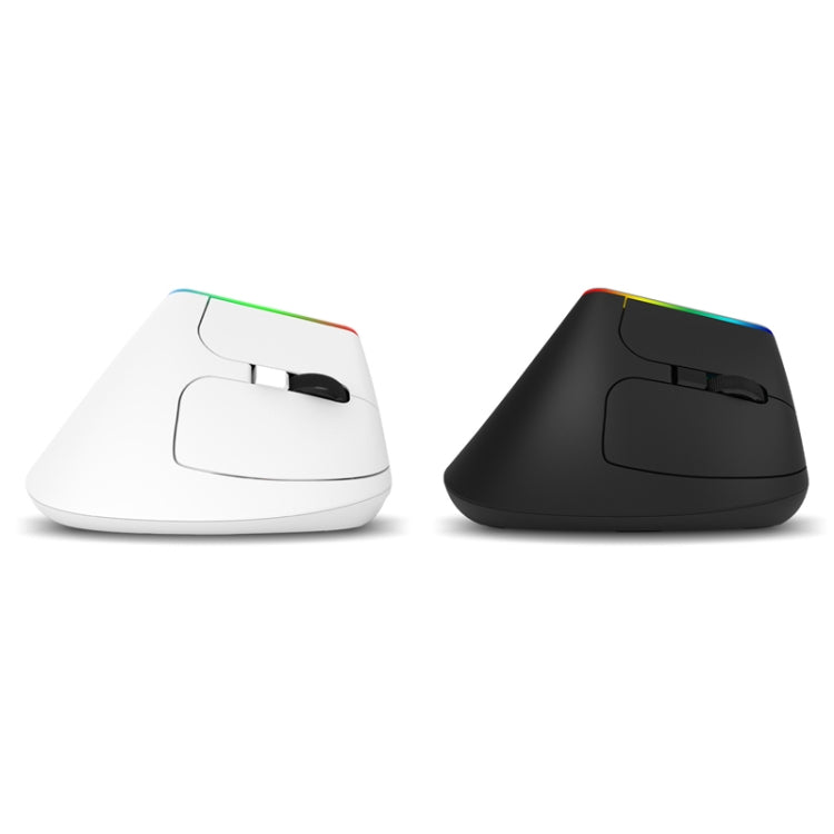 DELUX M618C 6キー 1600 DPI RGB 縦型 ワイヤレス Bluetooth デュアルモードマウス, M618C（ホワイト）, M618C（ブラック）