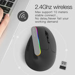 DELUX M618C 6キー 1600 DPI RGB 縦型 ワイヤレス Bluetooth デュアルモードマウス, M618C（ホワイト）, M618C（ブラック）