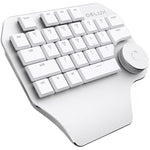 DELUX T11 29キー 片手用キーボード ショートカットキー 音声ツール フラットキーボード, カラー: シルバー, シルバー
