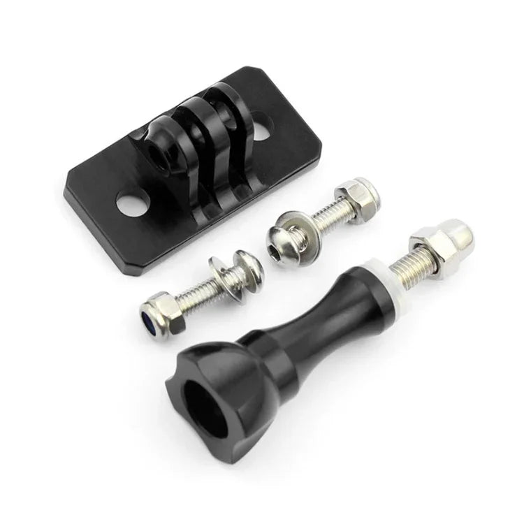 アルミ合金 三脚ヘッド ヘルメット固定アダプター GoPro HERO9 Black / HERO8 Black /7 /6 /5 /5 Session /4 Session /4 /3+ /3 /2 /1、DJI Osmo Action、Xiaoyiおよびその他のアクションカメラ用、ブルー、ブラック、レッド