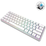 LEAVEN K28 61キー ゲーミング オフィス用コンピュータ RGB ワイヤレス Bluetooth + 有線 デュアルモード メカニカルキーボード, ケーブル長:1.5m, グリーン軸（ホワイト）, グリーン軸（ブルー）, グリーン軸（ピンク）, レッド軸（ホワイト）, レッド軸（ブルー）, レッド軸（ピンク）, ティー軸（ホワイト）