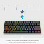 LEAVEN K28 61キー ゲーミング オフィス用コンピュータ RGB ワイヤレス Bluetooth + 有線 デュアルモード メカニカルキーボード, ケーブル長:1.5m, グリーン軸（ホワイト）, グリーン軸（ブルー）, グリーン軸（ピンク）, レッド軸（ホワイト）, レッド軸（ブルー）, レッド軸（ピンク）, ティー軸（ホワイト）