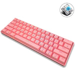 LEAVEN K28 61キー ゲーミング オフィス用コンピュータ RGB ワイヤレス Bluetooth + 有線 デュアルモード メカニカルキーボード, ケーブル長:1.5m, グリーン軸（ホワイト）, グリーン軸（ブルー）, グリーン軸（ピンク）, レッド軸（ホワイト）, レッド軸（ブルー）, レッド軸（ピンク）, ティー軸（ホワイト）
