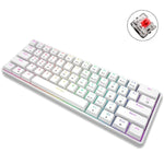 LEAVEN K28 61キー ゲーミング オフィス用コンピュータ RGB ワイヤレス Bluetooth + 有線 デュアルモード メカニカルキーボード, ケーブル長:1.5m, グリーン軸（ホワイト）, グリーン軸（ブルー）, グリーン軸（ピンク）, レッド軸（ホワイト）, レッド軸（ブルー）, レッド軸（ピンク）, ティー軸（ホワイト）