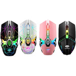 LEAVEN 7キー 4000DPI USB 有線 コンピュータ オフィス用 発光 RGB メカニカルゲーミングマウス, ケーブル長:1.5m, S30 ブラック, S30 ホワイト, S30 ピンク, S10 ブラック