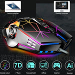 LEAVEN 7キー 4000DPI USB 有線 コンピュータ オフィス用 発光 RGB メカニカルゲーミングマウス, ケーブル長:1.5m, S30 ブラック, S30 ホワイト, S30 ピンク, S10 ブラック
