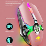 LEAVEN 7キー 4000DPI USB 有線 コンピュータ オフィス用 発光 RGB メカニカルゲーミングマウス, ケーブル長:1.5m, S30 ブラック, S30 ホワイト, S30 ピンク, S10 ブラック