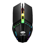 LEAVEN 7キー 4000DPI USB 有線 コンピュータ オフィス用 発光 RGB メカニカルゲーミングマウス, ケーブル長:1.5m, S30 ブラック, S30 ホワイト, S30 ピンク, S10 ブラック