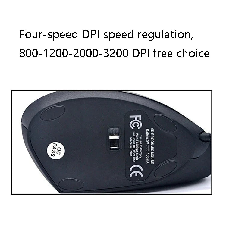 JSY-5 6キー レーザー USB 有線マウス 光学式 縦型マウス