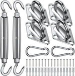 24-in-1 304ステンレス製固定シェードセイルアクセサリー ダイヤモンドバックル フラワーバスケット スプリングバックル、仕様：24個/M6セット