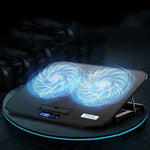 ICE COOREL N106 ノートパソコン用ベース調整ラジエーター デュアルファン ノート冷却スタンド 標準版（ブルーライト）、高級版（ナイトダーク）、高級版（アイボリーホワイト）、高級版（シーブルー）、フラッグシップ版（ナイトブラック）