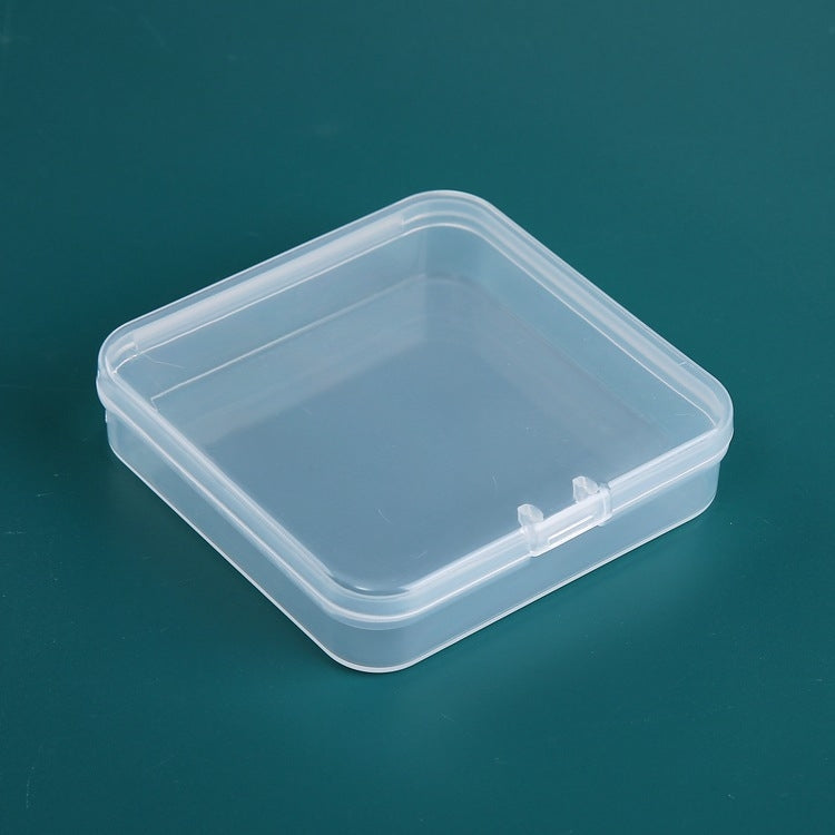 20個入りスクエアプラスチックボックス 蓋付き透明収納ボックス PP部品ツールボックス 電子部品アクセサリーボックス、20個入りスクエア
