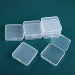 20個入りスクエアプラスチックボックス 蓋付き透明収納ボックス PP部品ツールボックス 電子部品アクセサリーボックス、20個入りスクエア