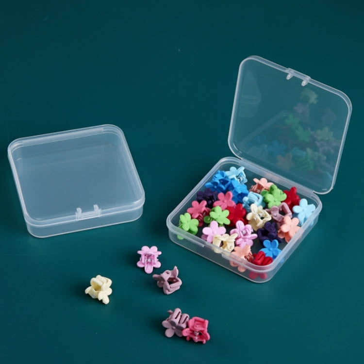 20個入りスクエアプラスチックボックス 蓋付き透明収納ボックス PP部品ツールボックス 電子部品アクセサリーボックス、20個入りスクエア