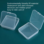 20個入りスクエアプラスチックボックス 蓋付き透明収納ボックス PP部品ツールボックス 電子部品アクセサリーボックス、20個入りスクエア
