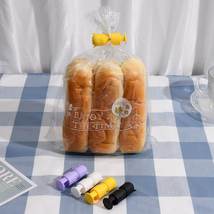 10個セット H011 食品保存・防湿シーリング弾性クリップ スナック食品シーリングクリップ、パープル、ホワイト、グリーン、ブラック、イエロー