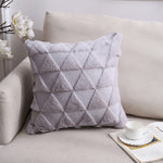 Double-Sided Plush Pillow Home Sofa Cushion Pillowcase, 45x45cm Without Core, 45x45cm Pillowcase + Core