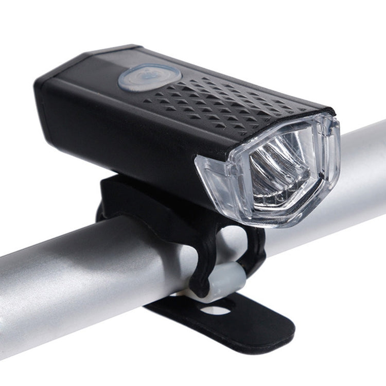自転車用ハイライト USB充電式ランプ 防水自転車ヘッドライト テールライトセット、ヘッドライト＋テールライト（ブラック）