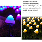 ソーラーキノコ芝生ライト 屋外防水ガーデンヴィラ風景装飾用ストリングライト、3.8m 10 LED、5m 20 LED、6.5m 30 LED
