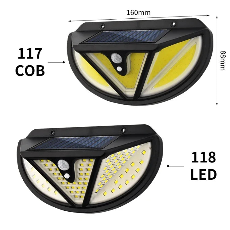 TG-TY074 ソーラー人体感知ガーデン壁灯 屋外廊下灯、仕様：、118 SMD、117 COB
