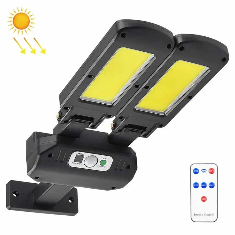 TG-TY097 2-Heads Solar Light Outdoor Human Body Induction Wall Lamp Garden Street LED Light, 200 COB