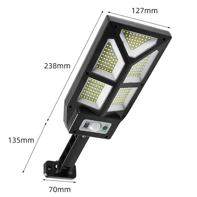 ソーラー屋外人体感知壁灯 ガーデンフェンス街灯、TG-TY100 196 LED