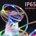 ホリデーパーティーデコレーションチューブストリングライト LEDガーデン装飾ケースライト リモコン付き、仕様：7m 50LED USB電源、12m 100LED USB電源