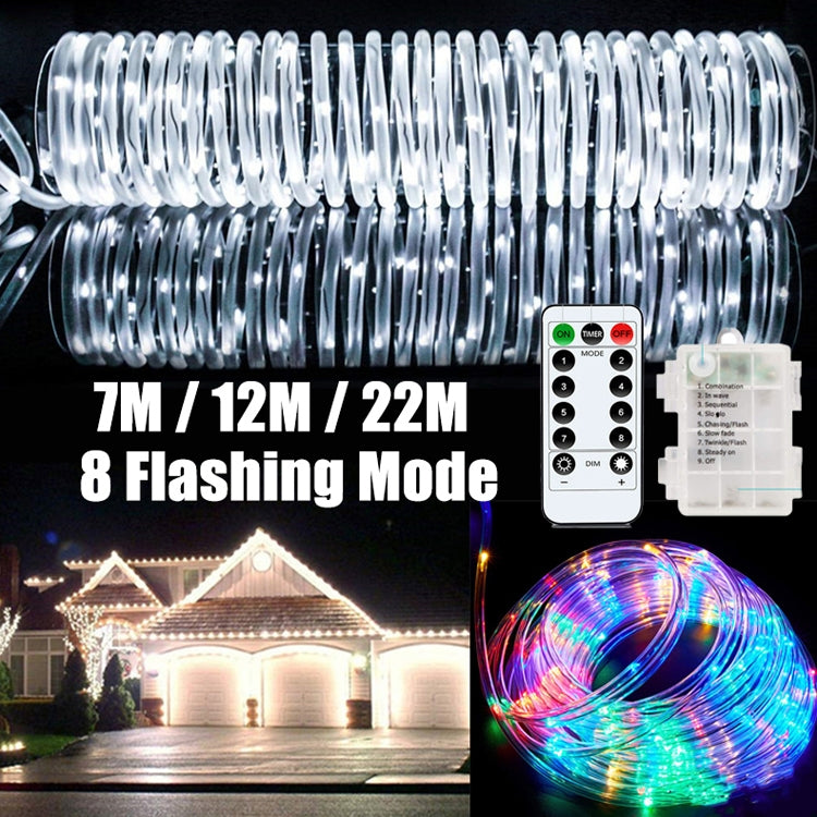 ホリデーパーティーデコレーションチューブストリングライト LEDガーデン装飾ケースライト リモコン付き、仕様：7m 50LED USB電源、12m 100LED USB電源