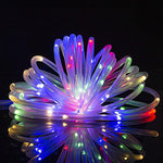 ホリデーパーティーデコレーションチューブストリングライト LEDガーデン装飾ケースライト リモコン付き、仕様：7m 50LED USB電源、12m 100LED USB電源