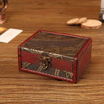 木製 ヴィンテージ ジュエリーボックス 収納＆撮影小道具、14.5x11.5x6.5cm