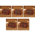 木製 ヴィンテージ ジュエリーボックス 収納＆撮影小道具、14.5x11.5x6.5cm